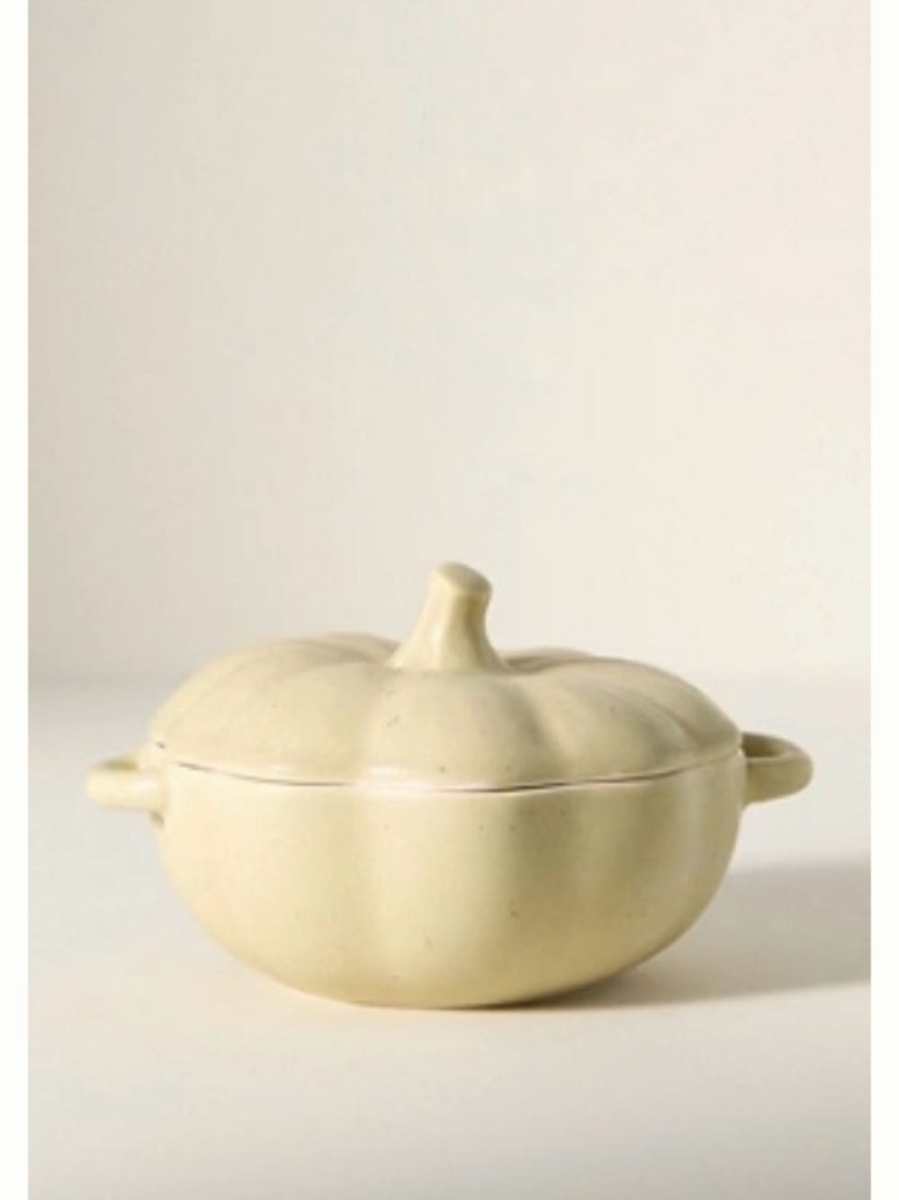 ANTHROPOLOGIE SPECKLED STONEWARE PUMPKIN COCOTTE